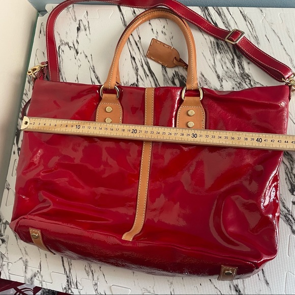 Cavalcanti Patent Red Women's XL two ways handbag - Picture 6 of 9